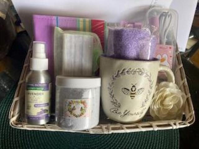 Lavender Toiletry Basket for Mom