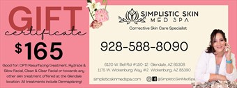 Simplistic Skin Med Spa - Facial Certificate